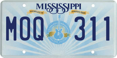MS license plate MOQ311