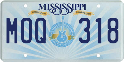MS license plate MOQ318