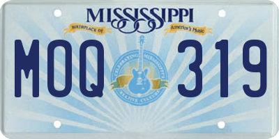 MS license plate MOQ319