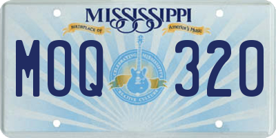 MS license plate MOQ320
