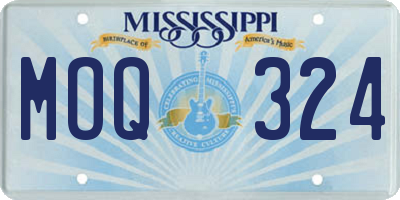 MS license plate MOQ324