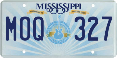 MS license plate MOQ327