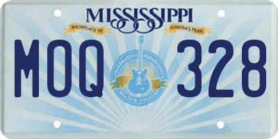 MS license plate MOQ328