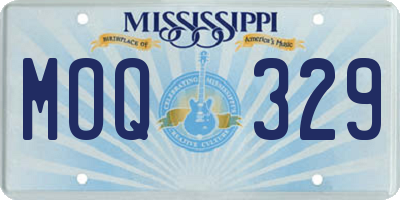 MS license plate MOQ329