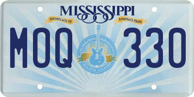 MS license plate MOQ330