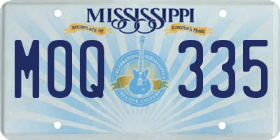 MS license plate MOQ335