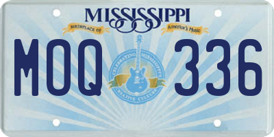 MS license plate MOQ336