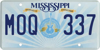MS license plate MOQ337