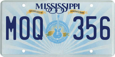 MS license plate MOQ356