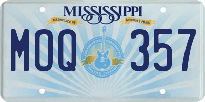 MS license plate MOQ357