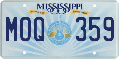 MS license plate MOQ359