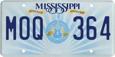 MS license plate MOQ364