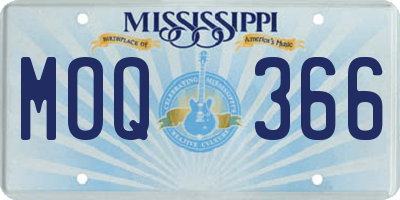 MS license plate MOQ366