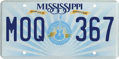 MS license plate MOQ367
