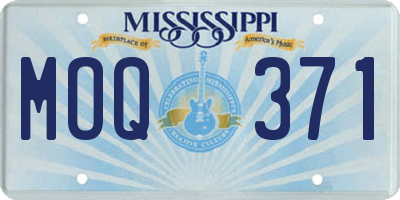 MS license plate MOQ371