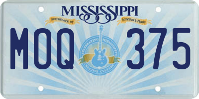 MS license plate MOQ375