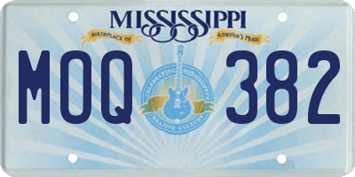 MS license plate MOQ382