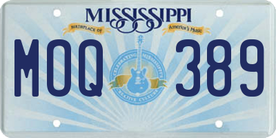 MS license plate MOQ389