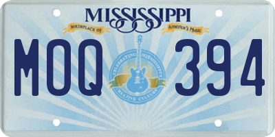 MS license plate MOQ394
