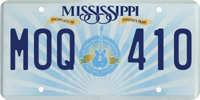 MS license plate MOQ410
