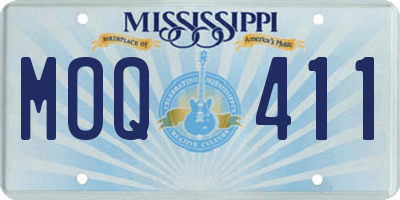 MS license plate MOQ411