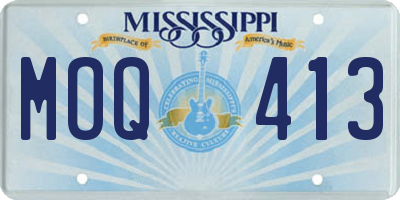 MS license plate MOQ413
