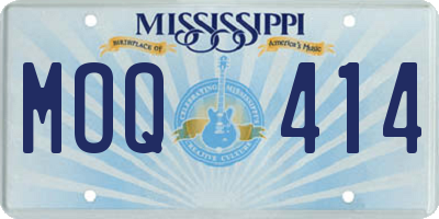 MS license plate MOQ414