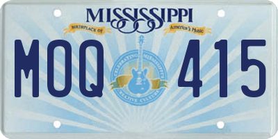 MS license plate MOQ415