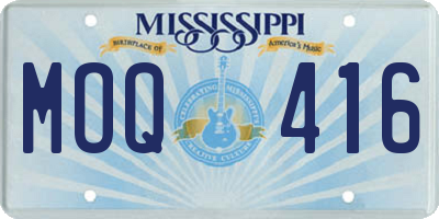 MS license plate MOQ416
