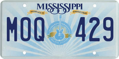 MS license plate MOQ429
