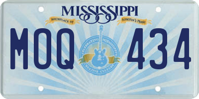MS license plate MOQ434