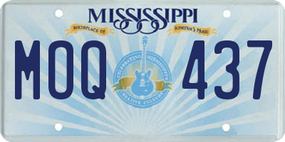 MS license plate MOQ437