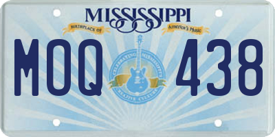 MS license plate MOQ438