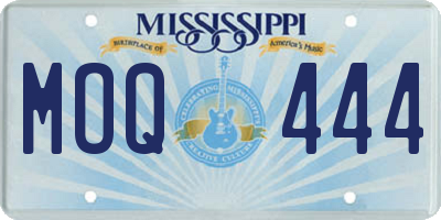 MS license plate MOQ444
