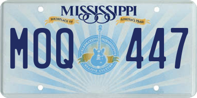 MS license plate MOQ447