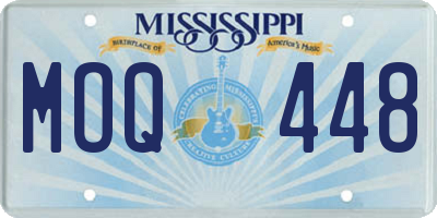 MS license plate MOQ448