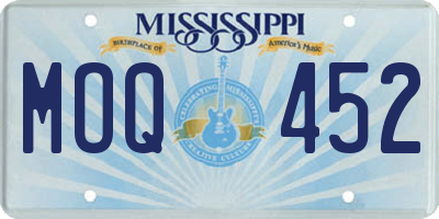MS license plate MOQ452