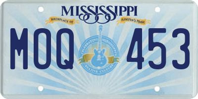 MS license plate MOQ453