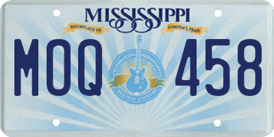 MS license plate MOQ458