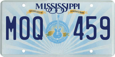 MS license plate MOQ459
