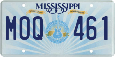 MS license plate MOQ461