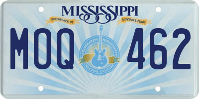 MS license plate MOQ462
