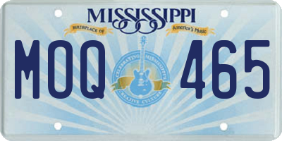 MS license plate MOQ465