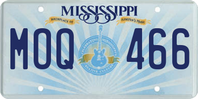 MS license plate MOQ466