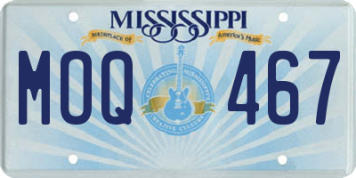 MS license plate MOQ467
