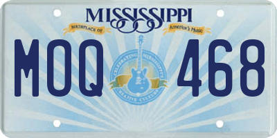 MS license plate MOQ468
