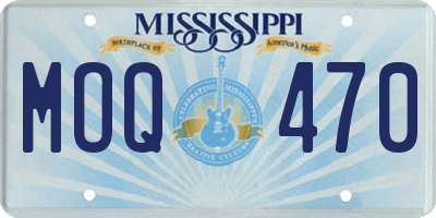 MS license plate MOQ470