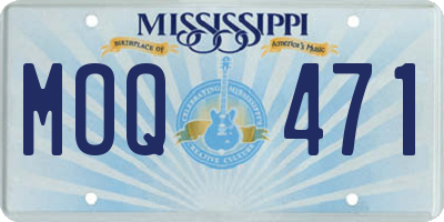 MS license plate MOQ471