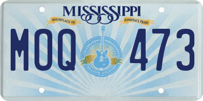 MS license plate MOQ473