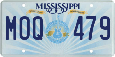 MS license plate MOQ479